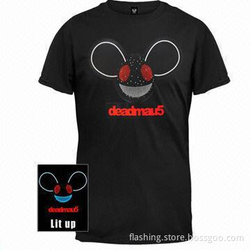 Hot Selling Christmas Lighting-up T-shirt, Made of 100% Cotton, Weighs 180g